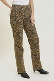 Judy Blue Leopard Classic Straight leg jeans