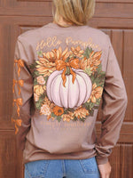 Simply Southern Hello pumpkin long sleeve tshirt 