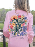 simply southern long sleeve elephant candy pink tshirt