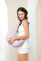 Jen and Co Alex crescent shoulder bag vegan Sage Green