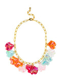 Lucy Necklace iridescent petals Multiple Color Options