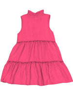 Simply Southern hot pink gauze tie back dress