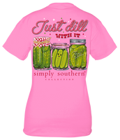 Just Dill with it pink short sleeve Simply southern. Mason jars with pickles