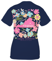 Simply Southern short sleeve tshirt State of VA