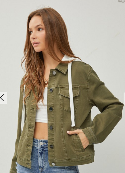 Risen Oversized Hoodie Jacket Moss Green