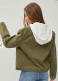 Risen Oversized Hoodie Jacket Moss Green