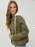 Risen Oversized Hoodie Jacket Moss Green