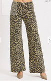 Risen Leopard Jeans Mid Rise Wide Leg