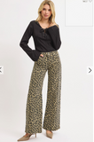 Risen Leopard Jeans Mid Rise Wide Leg