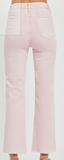 Light pink pants on a white background