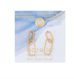 Narelle waterproof textured oval hoop earring gold