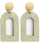 Sage Green geometric earrings