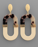 Light brown tortoise earrings