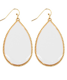 White Teardrop Earrings