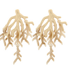 Fringe ivory coral earrings