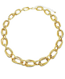 Gold necklace with links