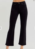 Risen Black High Rise Crop Straight Pants