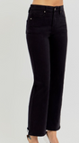 Risen Black High Rise Crop Straight Pants