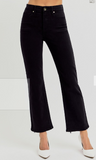 Risen Black High Rise Crop Straight Pants
