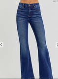 Risen Flare High Rise Dark Wash Jeans