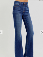 Risen Flare High Rise Dark Wash Jeans