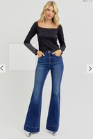 Risen Flare High Rise Dark Wash Jeans