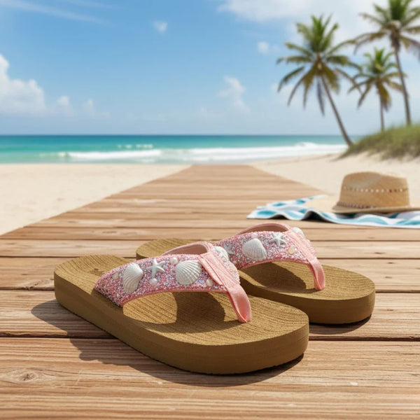 Tidewater Sandals Seaside Sparkle Pink Flip flops