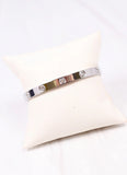 Almeria CZ metal bracelet Silver