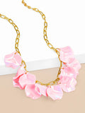 Lucy Necklace iridescent petals Multiple Color Options