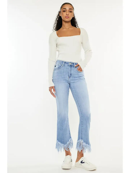 Kan Can High Rise jeans Crop Bootcut Denim