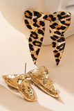 Leopard Print Bow Knot Earrings