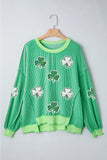 Saint Patrick's Day Sequin Clover Sweatshirt