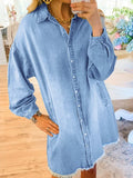 Beau Blue Denim dress with long sleeves