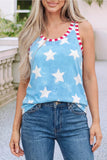 Fourth of July rounded neck tank top