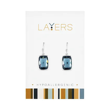 layers blue earrings