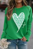 Green Leaf Clover Heart top