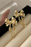 Gold Bow knot gold plated earrings