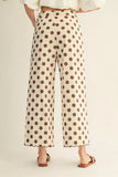 rear view brown polka dot pants