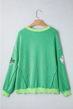 Saint Patrick's Day Sequin Clover Sweatshirt