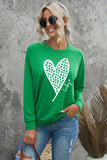 Green Leaf Clover Heart top