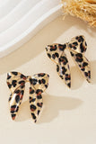 Leopard Print Bow Knot Earrings