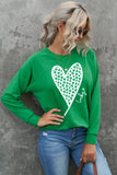 Green Leaf Clover Heart top