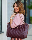 Caroline Hill Betsy Tote burgandy