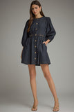 Dark Denim long sleeve dress
