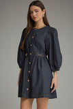 Dark Denim long sleeve dress