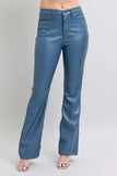 Judy Blue Faux Leather Tummy Control Bootcut jeans