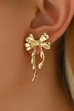 Gold Bow knot gold plated earrings