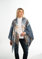 Bonfire hooded wrap blue/khaki