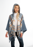 Bonfire hooded wrap blue/khaki