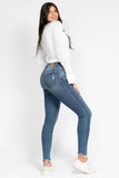 Judy Blue High Waist Skinny Jeans with Shark Bite Hem